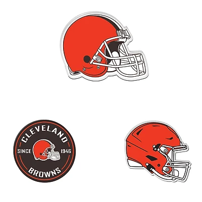 WinCraft  Cleveland Browns 3-Pack Premium Fridge Magnet Set