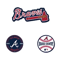 WinCraft  Atlanta Braves 3-Pack Premium Fridge Magnet Set