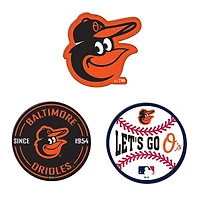 WinCraft  Baltimore Orioles 3-Pack Premium Fridge Magnet Set