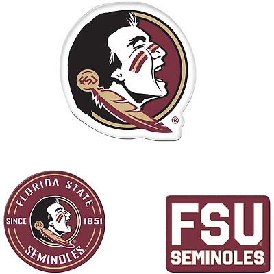 WinCraft  Florida State Seminoles 3-Pack Premium Fridge Magnet Set