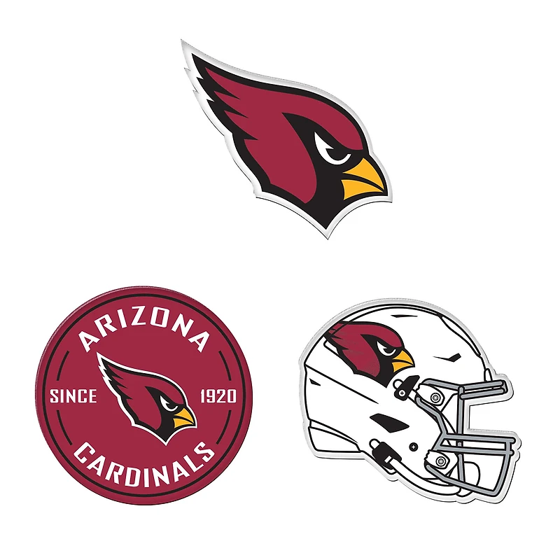 WinCraft  Arizona Cardinals 3-Pack Premium Fridge Magnet Set