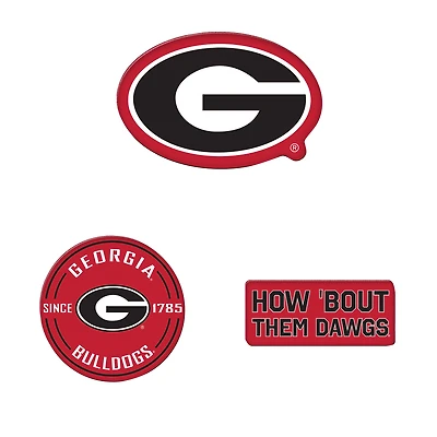 WinCraft  Georgia Bulldogs 3-Pack Premium Fridge Magnet Set