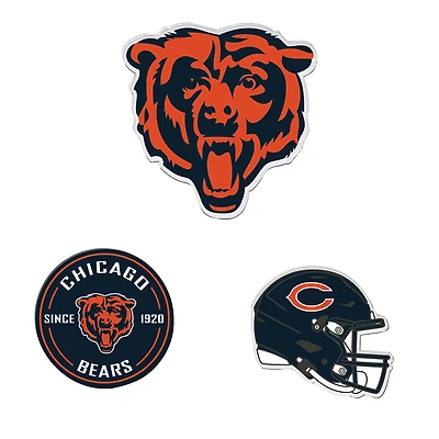 WinCraft  Chicago Bears 3-Pack Premium Fridge Magnet Set