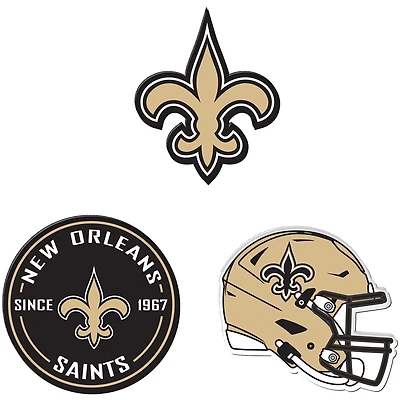 WinCraft  New Orleans Saints 3-Pack Premium Fridge Magnet Set