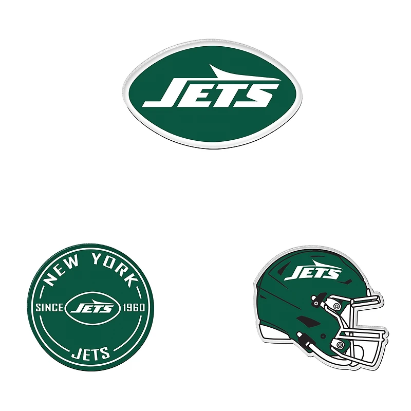 WinCraft New York Jets 3-Pack Premium Fridge Magnet Set