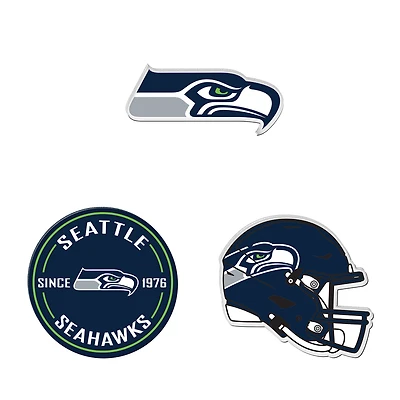 WinCraft  Seattle Seahawks 3-Pack Premium Fridge Magnet Set
