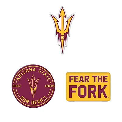 WinCraft  Arizona State Sun Devils 3-Pack Premium Fridge Magnet Set