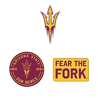 WinCraft  Arizona State Sun Devils 3-Pack Premium Fridge Magnet Set