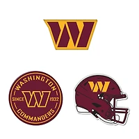 WinCraft  Washington Commanders 3-Pack Premium Fridge Magnet Set