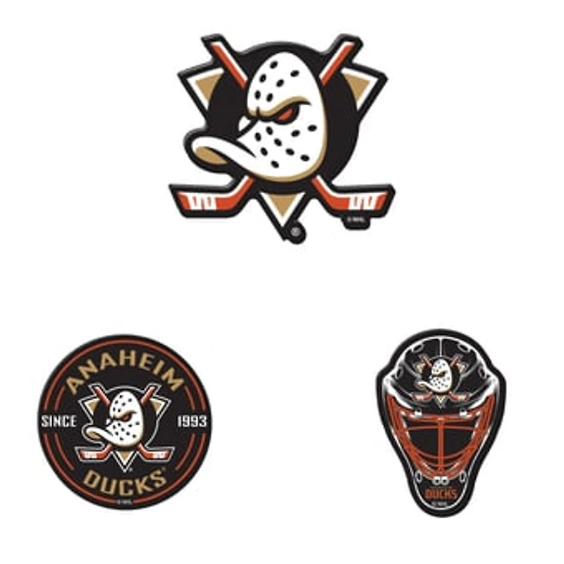 WinCraft  Anaheim Ducks 3-Pack Premium Fridge Magnet Set