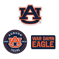 WinCraft  Auburn Tigers 3-Pack Premium Fridge Magnet Set