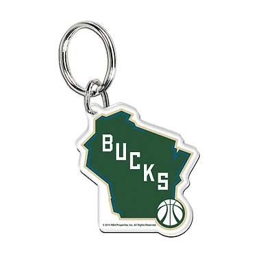 WinCraft Milwaukee Bucks Premium Acrylic Core Key Ring
