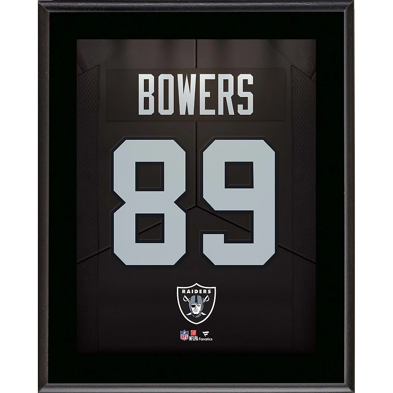 Brock Bowers Las Vegas Raiders Autographed 10.5" x 13" Jersey Number Sublimated Player Plaque