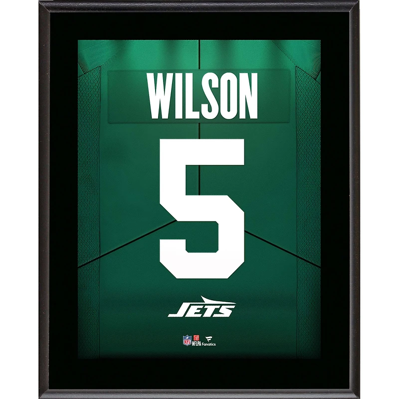 Garrett Wilson New York Jets Autographed 10.5" x 13" Jersey Number Sublimated Player Plaque
