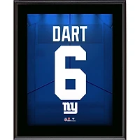 Jaxson Dart New York Giants Autographed 10.5" x 13" Jersey Number Sublimated Player Plaque