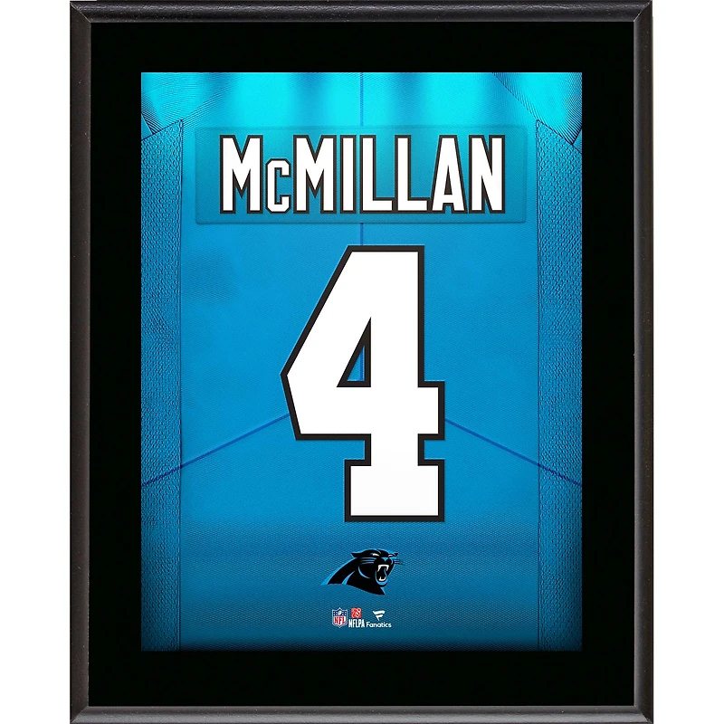 Tetairoa McMillan Carolina Panthers Autographed 10.5" x 13" Jersey Number Sublimated Player Plaque