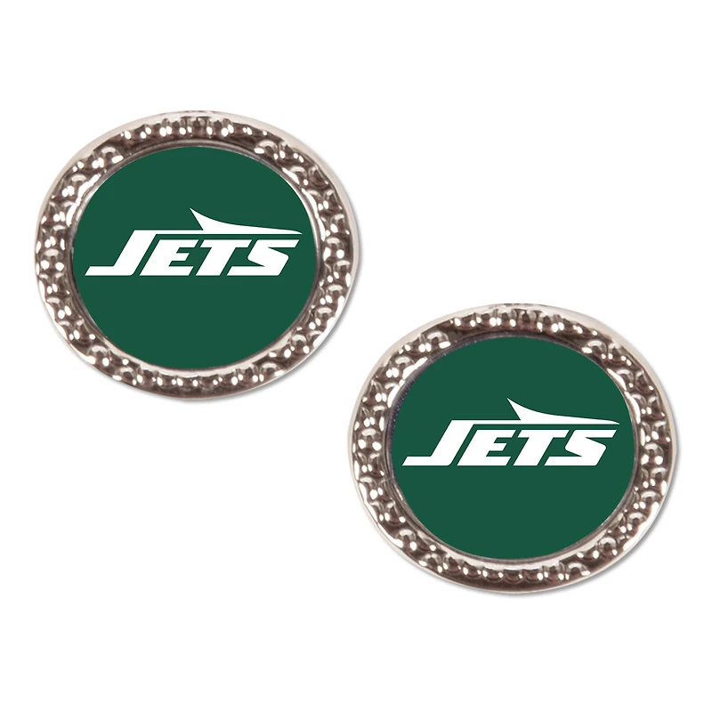 WinCraft New York Jets Logo Round Post Earrings