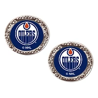 WinCraft Edmonton Oilers Logo Round Post Earrings