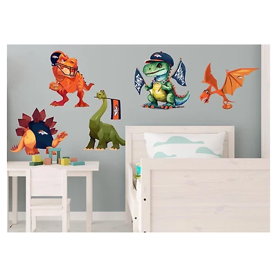 Denver Broncos Dinosaurs Wall Decal Set