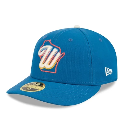 Men's New Era Blue Milwaukee Brewers 2026 City Connect Low Profile 59FIFTY Fitted Hat