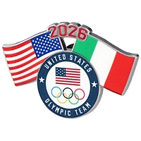 Team USA 2026 Winter Olympics Dual Flag Lapel Pin