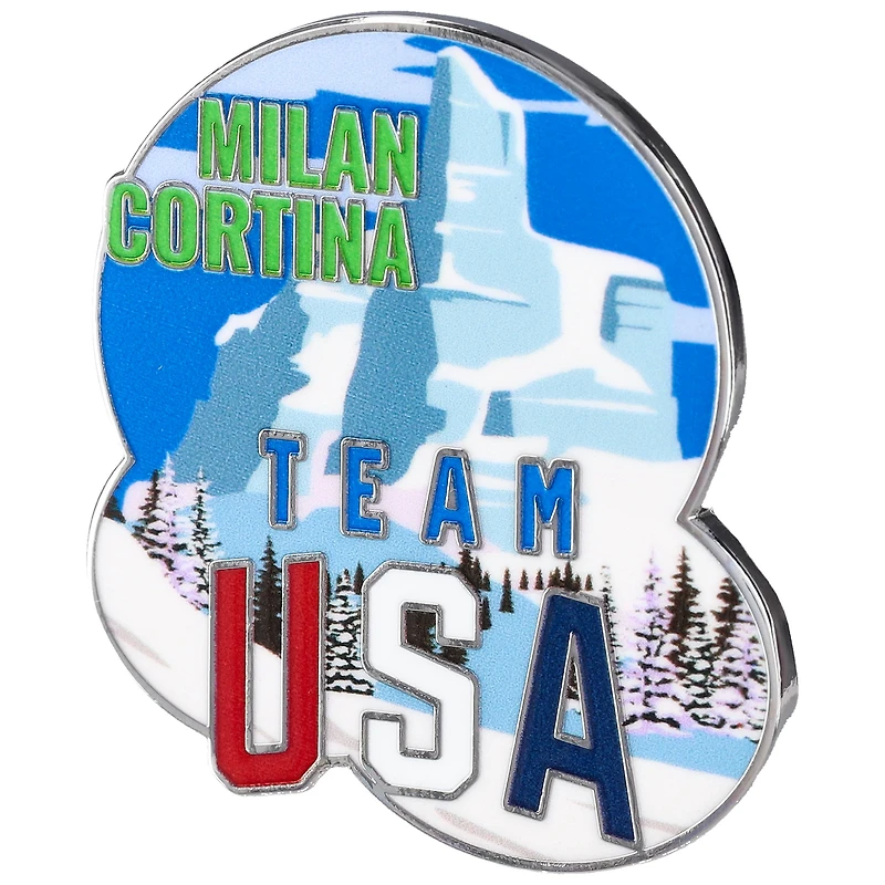 Team USA 2026 Winter Olympics Milano Cortina Snow Mountains Lapel Pin