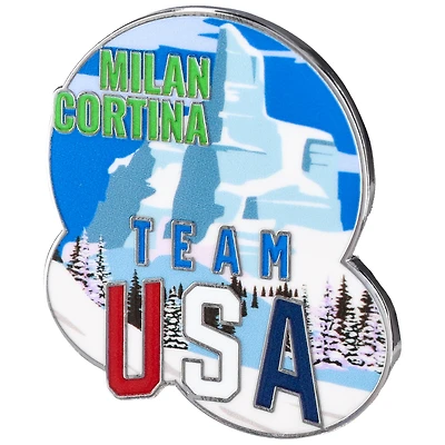 Team USA 2026 Winter Olympics Milano Cortina Snow Mountains Lapel Pin