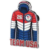 Team USA 2026 Winter Olympics Racing Stripe Puffy Jacket Lapel Pin