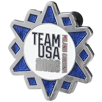 Team USA 2026 Winter Olympics Snowflakes with Glitter Lapel Pin