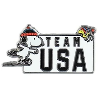 Team USA Peanuts Snoopy & Woodstock Skating Pin