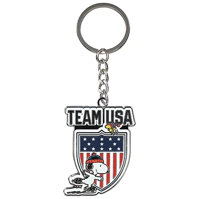 Team USA Peanuts Snoopy & Woodstock Skating Keychain