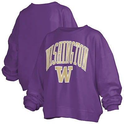 Women's Pressbox  Purple Washington Huskies Janise Fleece Sweatshirt