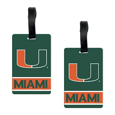 WinCraft Miami Hurricanes Luggage Tag 2-Pack