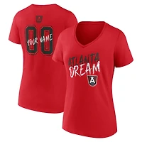 Women's Red Atlanta Dream Hustle Custom V-Neck T-Shirt