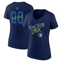 Women's Navy Minnesota Lynx Hustle Custom V-Neck T-Shirt