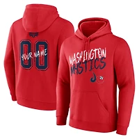 Men's Red Washington Mystics Hustle Custom Hoodie
