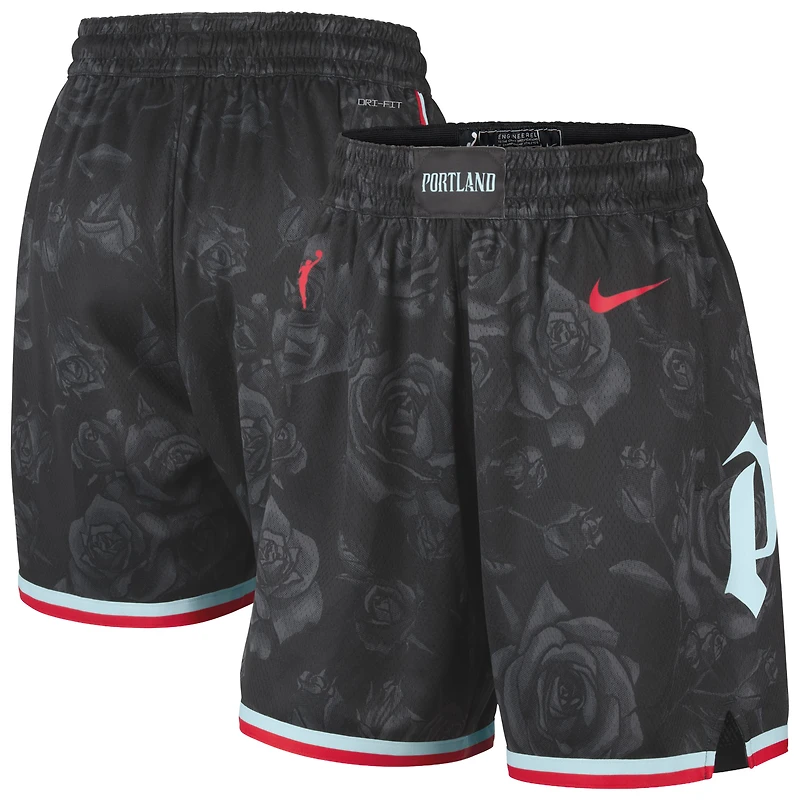 Women's Nike Black Portland Fire 2026 On-Court Dri-FIT Victory Shorts - Rebel Edition