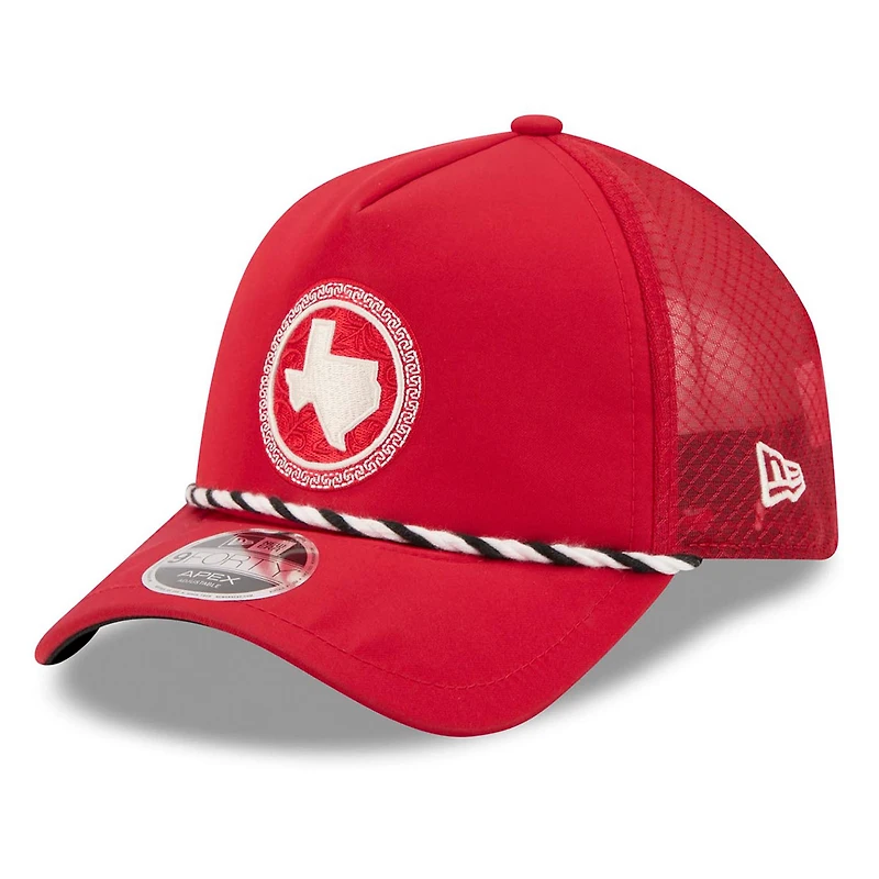 Men's New Era Red Texas Rangers 2026 City Connect Apex 9FORTY Adjustable Hat