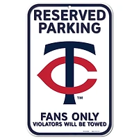 WinCraft Minnesota Twins 11" x 17" Indoor/Outdoor Reserved Parking Sign