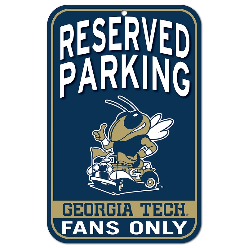 WinCraft Georgia Tech Yellow Jackets 11" x 17" Indoor/Outdoor Reserved Parking Sign