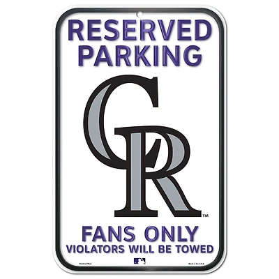 WinCraft Colorado Rockies 11" x 17" Indoor/Outdoor Reserved Parking Sign