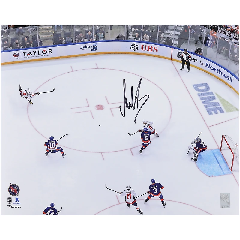 Alexander Ovechkin Washington Capitals Autographed 16" x 20" 895th Goal Overhead Shooting Photograph