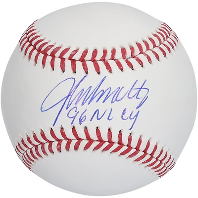 John Smoltz Atlanta Braves Autographed Baseball with "96 NL CY" Inscription