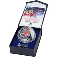 Alexander Ovechkin Washington Capitals Autographed Crystal Puck - Filled with Game-Used Ice from 895th Goal Game