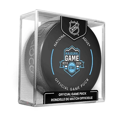 Utah Hockey Club Inglasco Inaugural Game Official Game Puck