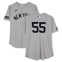 Carlos Rodón New York Yankees Game-Used #55 Gray Jersey vs. Texas Rangers on August 6, 2025