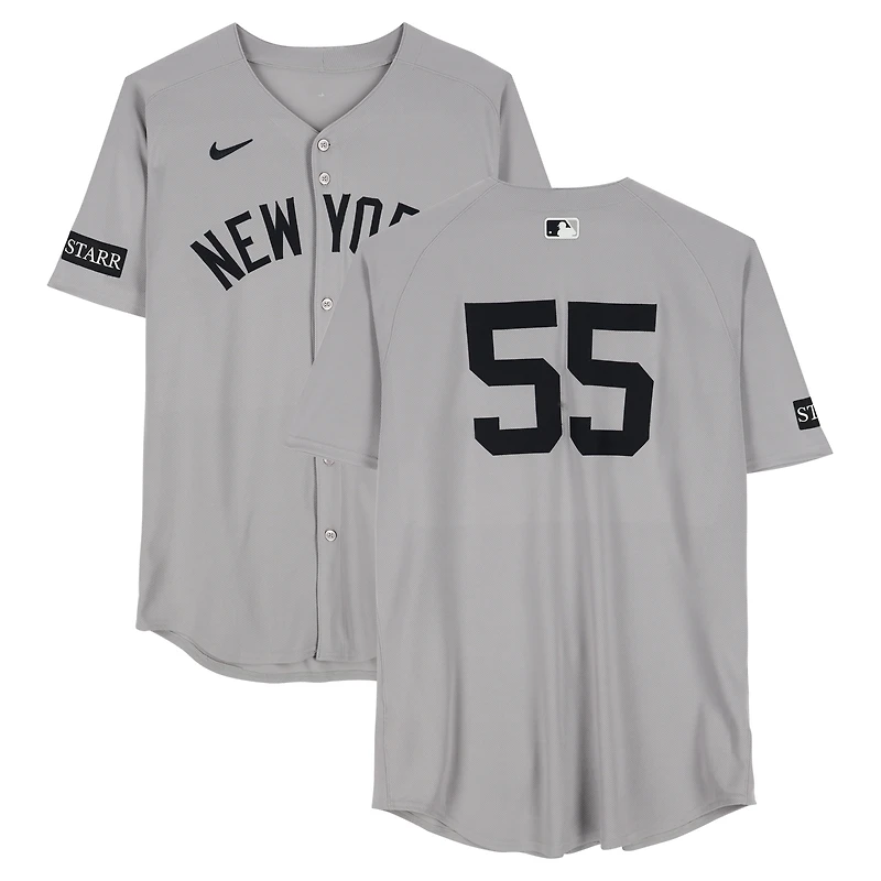 Carlos Rodón New York Yankees Game-Used #55 Gray Jersey vs. Miami Marlins on August 1, 2025