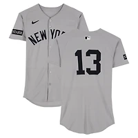 Jazz Chisholm Jr. New York Yankees Game-Used #13 Gray Jersey vs. Texas Rangers on August 6, 2025