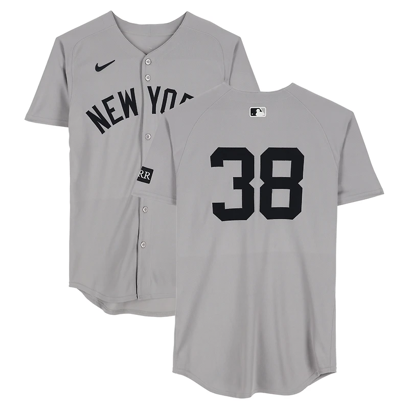 Devin Williams New York Yankees Player-Worn #38 Gray Jersey vs. Texas Rangers on August 6, 2025