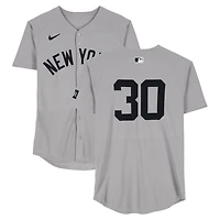Luke Weaver New York Yankees Player-Worn #30 Gray Jersey vs. Texas Rangers on August 6, 2025